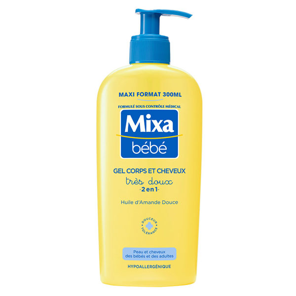Bébé Gel Très Doux 2 en 1 Corps et Cheveux 300ml