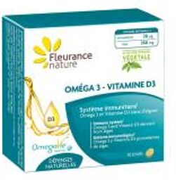 Omega 3 - Vitamine D3 30 Jours 30 Capsules - Boîte 30 capsules