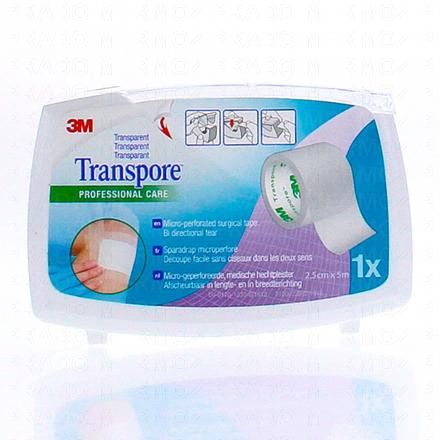 Transpore - Sparadra micro performé transparent 5cmx5m 2.5cm x 2.5cm