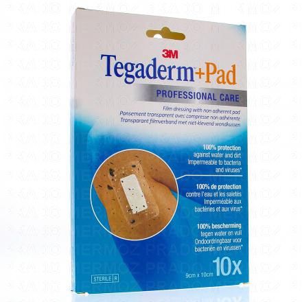 Tegaderm +Pad - Professional care - Pansement transparent avec compresse 10 pansements 9cm x 10cm