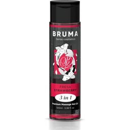 Huile Massage Premium Effet Chaleur Fraise 3 en 1 100ml