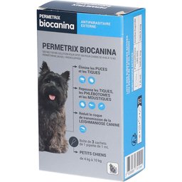 APE Permetrix Petits Chiens - Spot on, solution cutanée antiparasitaire externe
