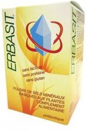 Erbasit Poudre de Sels Minéraux Basiques Aux Plantes Sans Lactose 240 g - Boîte 240 g
