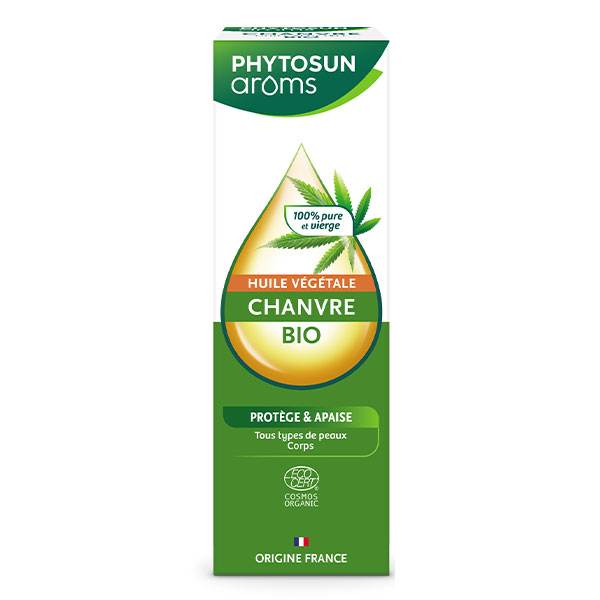 Huile Végétale de Chanvre Bio Corps 100% Pure et Vierge 50mL