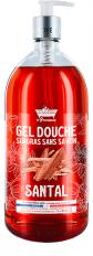 Gel Douche Surgras Santal 1 L - Flacon-Pompe 1000 ml