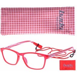 Gafas Ref166Ro300 Cuadros Rojos +3.00 1ud