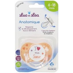 Sucette Anatomique 6-18m J'Aime Ma Soeur 1 Unité