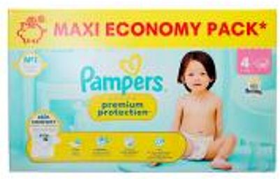 Premium Protection Skin Comfort Taille 4 Maxi Pack 90 Couches (9-14 kg) - Carton 90 couches