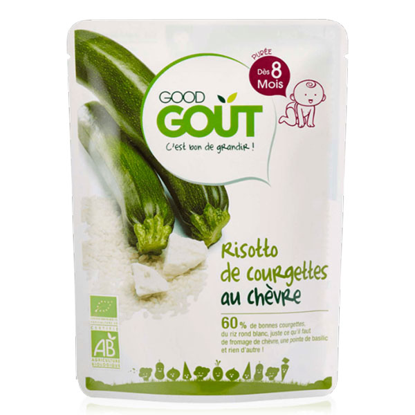 Plat Risotto de Courgettes au Chèvre +8m Bio 190g