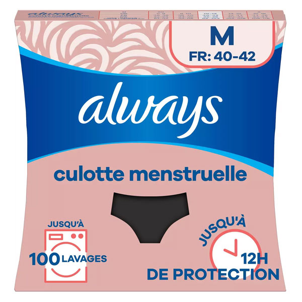 Culotte Menstruelle Lavable M Flux Modéré À Abondant 1 unité