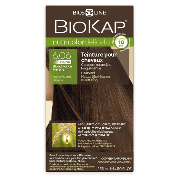 Nutricolor Delicato Rapid Teinture pour Cheveux 6.06 Blond Foncé Havane 135ml