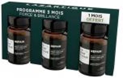 Cure de 3 Mois Complément Alimentaire Repair Force et Brillance Cheveux - Lot 3 x 30 gélules